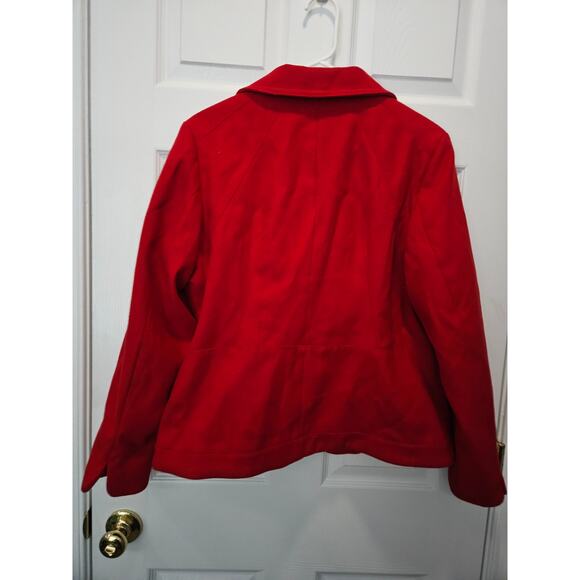 Chico’s Red Smooth Plus Kelly Ann Blazer Jacket Size 2 Size 12 - Picture 4 of 7